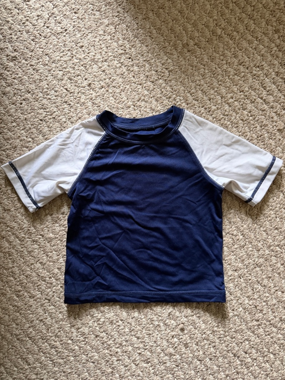 healthtex Navy and White Raglan Short Sleeve Tee